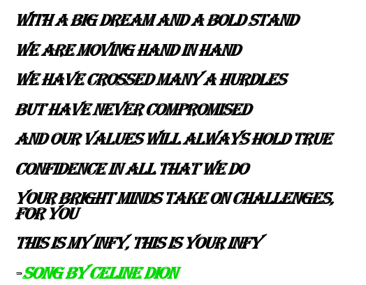This is my Infy- song by Celine Dion